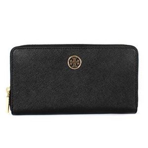 Tory Burch Black Continental ZIP Wallet